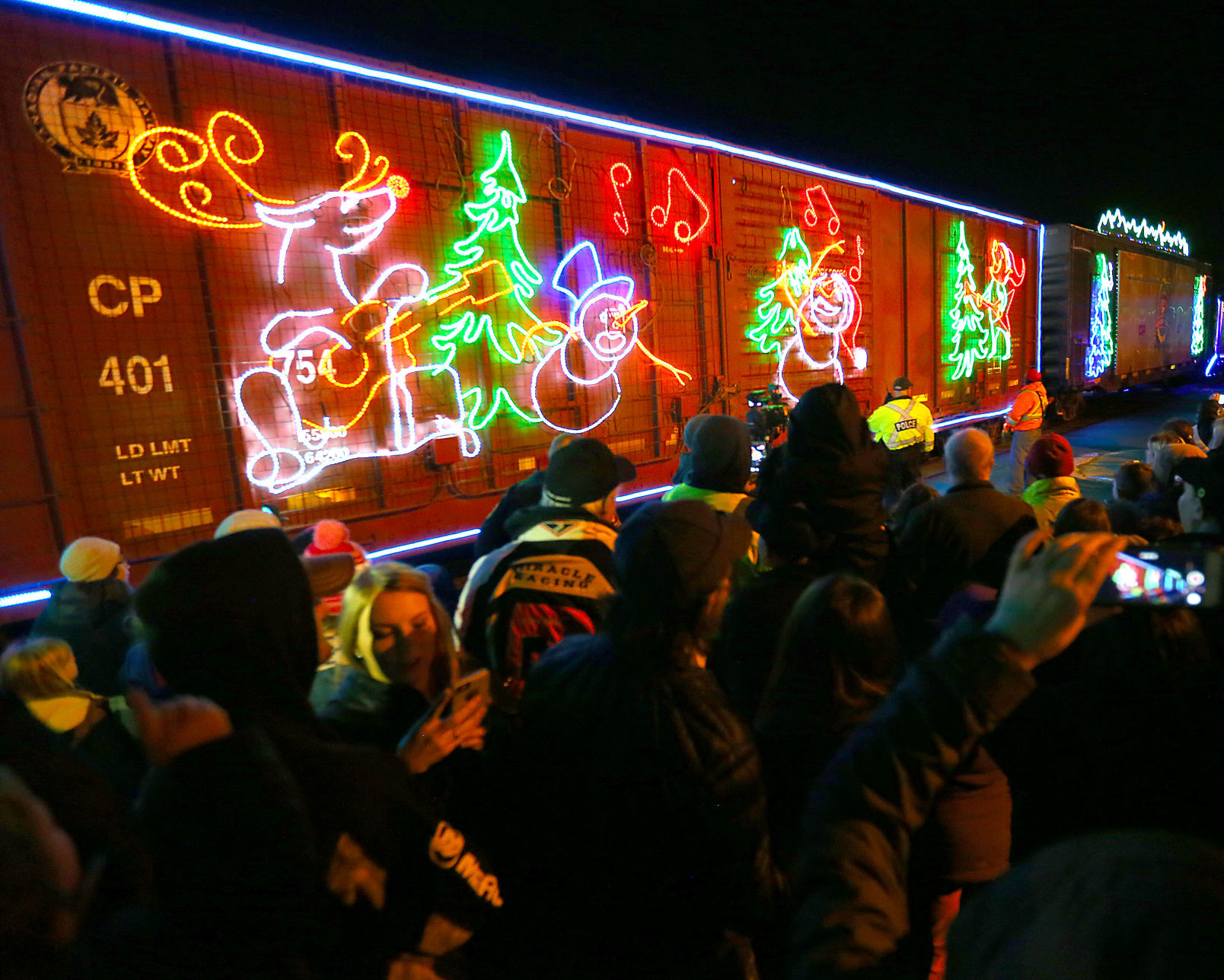 Holiday Train stop in Tomah
